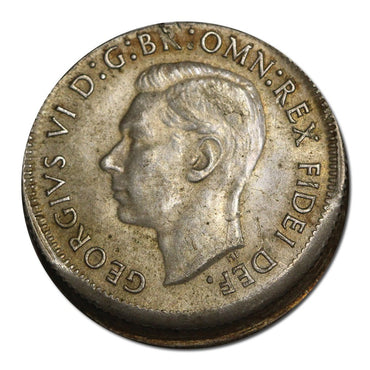 Australia 1952 Shilling Error 10% Mistrike 3mm High Rim