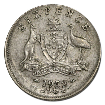 Australia 1952 Sixpence Double Struck Obverse & Reverse
