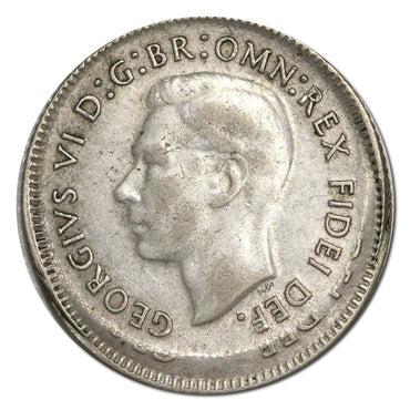 Australia 1952 Sixpence Double Struck Obverse & Reverse