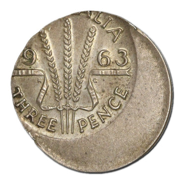 Australia 1963 Threepence Error 35% Mistrike nUNC