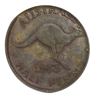 Australia 1963 Y. Halfpenny Error Struck on a 4.75g Planchet