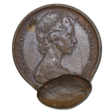 1c 1967 Error Double Struck Reverse EF RARE!