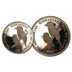 1998 Kookaburra 1oz & 2oz Silver Proof Set
