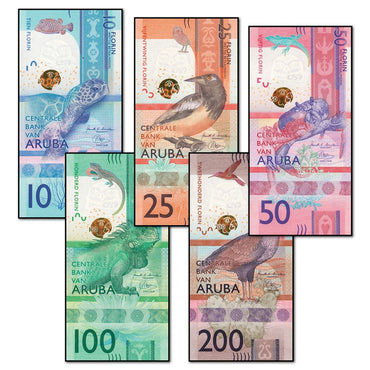 Aruba 2019 10-200 Florin Complete Set of 5 CFU