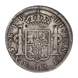 Bolivia 1799 P.P Charles IIII Silver 8 Reales Chopmarks