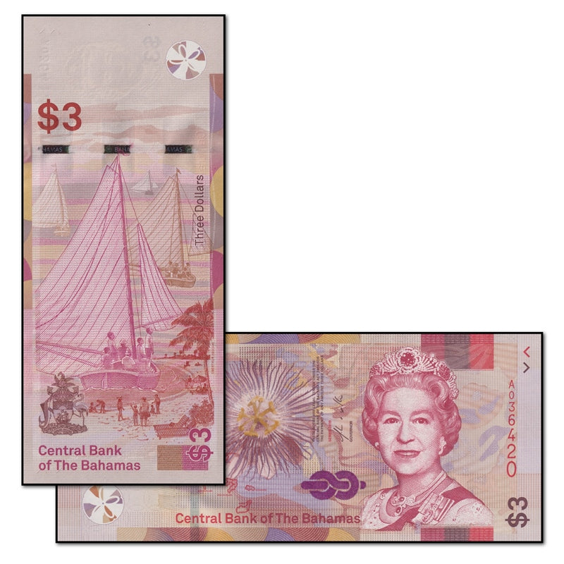 Bahamas 2019 3 Dollars P.78 CFU