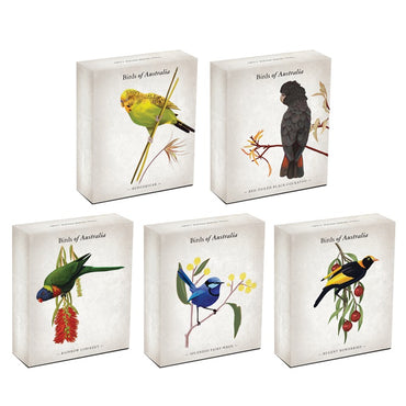 2013 Birds of Australia - 5 Coin 1/2oz Silver Proof Set