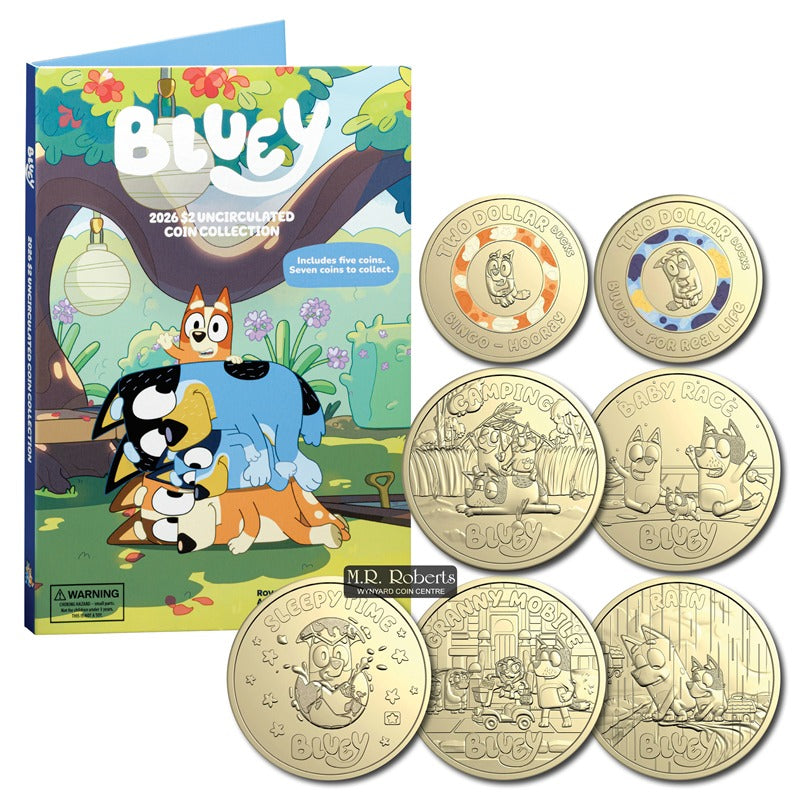 $2 2026 Bluey Seven Coin Set