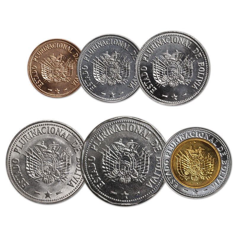 Bolivia 2012 Six Coin Set