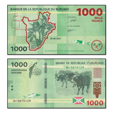 Burundi 2021 1000 Francs P.51B CFU