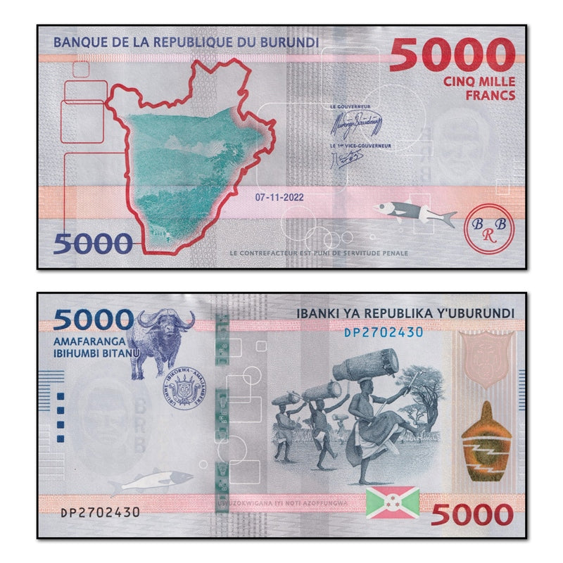 Burundi 2022 5000 Francs P.58 CFU #2456