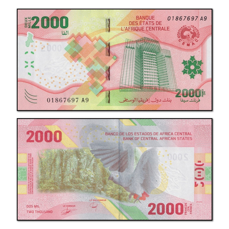 Central African States 2020 2000 Francs P.702 CFU
