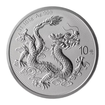 China 2026 Dragon 1oz Silver UNC