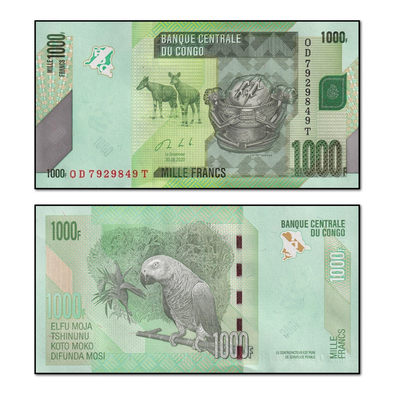 Congo Democratic Republic 2022 1000 Francs P.101d