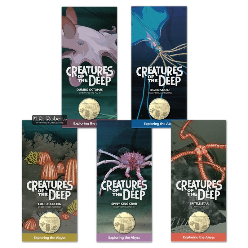 $1 2023 Creatures of the Deep 'C' Mintmark UNC - Set Of 5