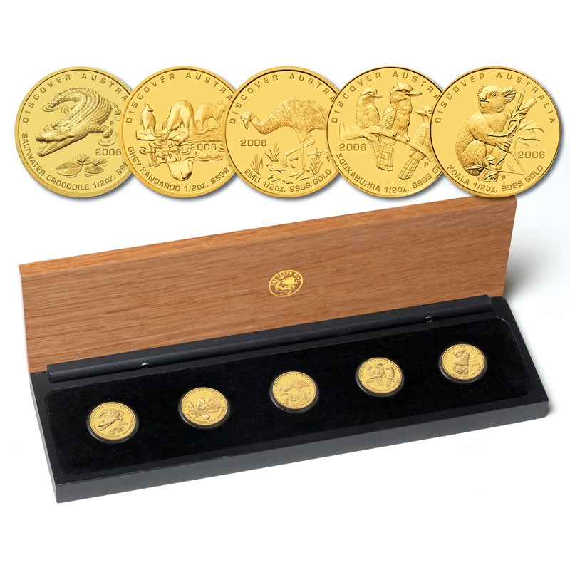2006 Discover Australia 1/2oz Gold 5 Coin Set
