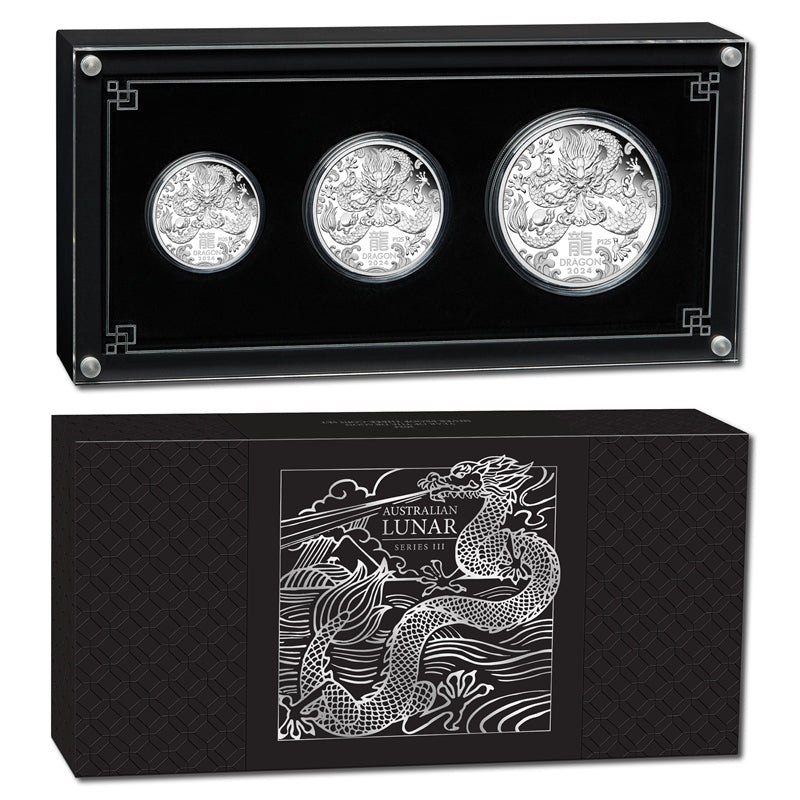 Australia 2024 Year of the Dragon Silver Proof Coins