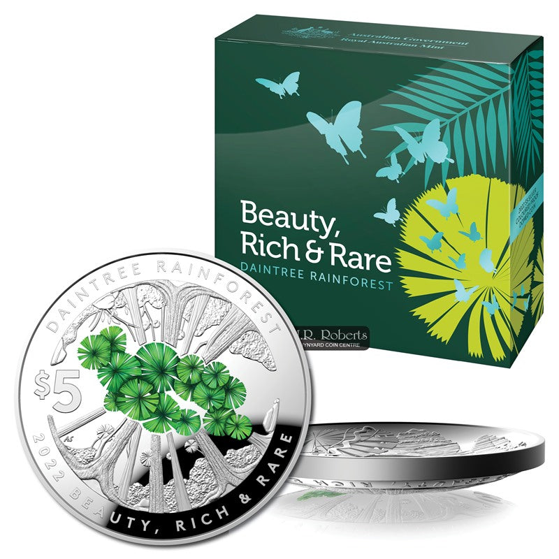 $5 2022-2023 Beauty, Rich & Rare - 3 Coin Domed Silver Proof Set
