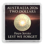 $2 2026 Dawn Service Coloured UNC Cased