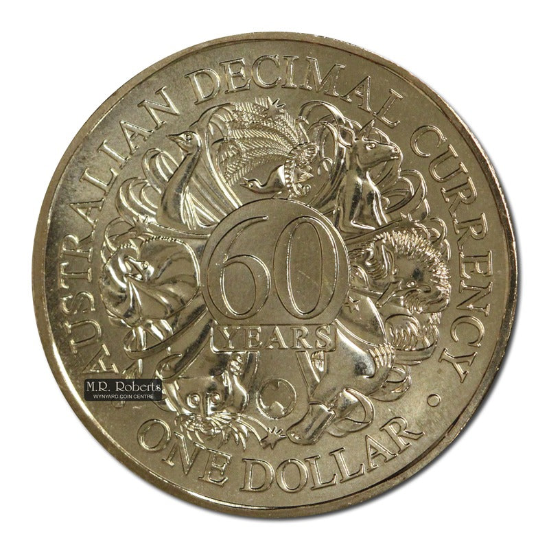$1 2026 60th Anniversary Decimal Currency Map Counterstamp Set of 5