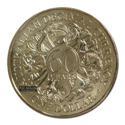 $1 2026 60th Anniversary Decimal Currency Map Counterstamp Set of 5