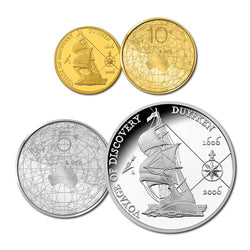 $5 $10 2006 Duyfken 400 Years 4 Coin Silver & Gold Set