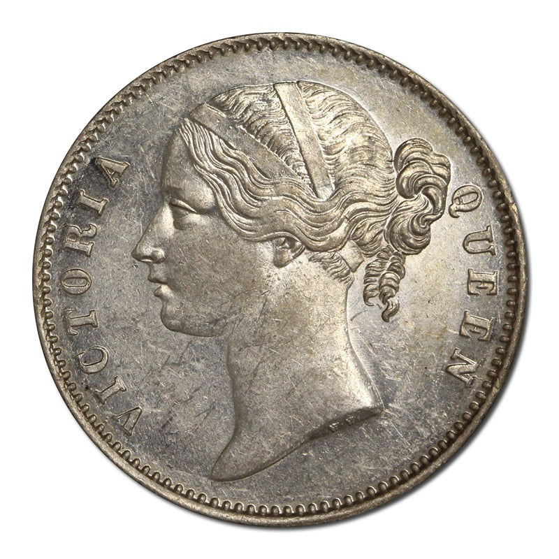 East India Company 1840 Silver Rupee Lustrous UNC