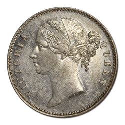 East India Company 1840 Silver Rupee Lustrous UNC