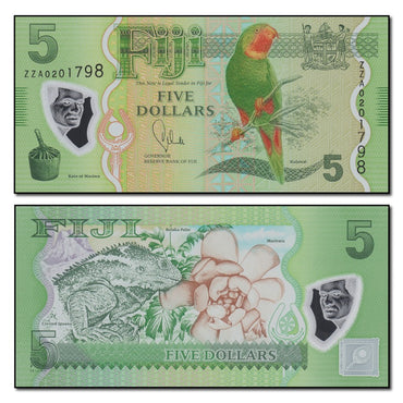 Fiji 2013 5 Dollars P.115r ZZA Replacement CFU