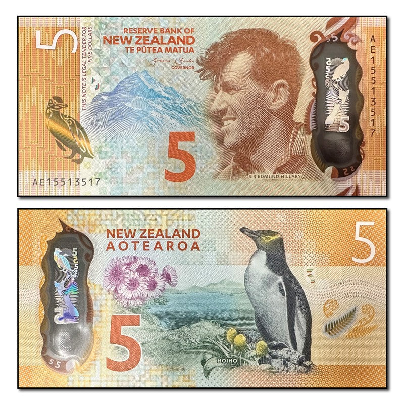 New Zealand 2015 5 Dollars P.New CFU