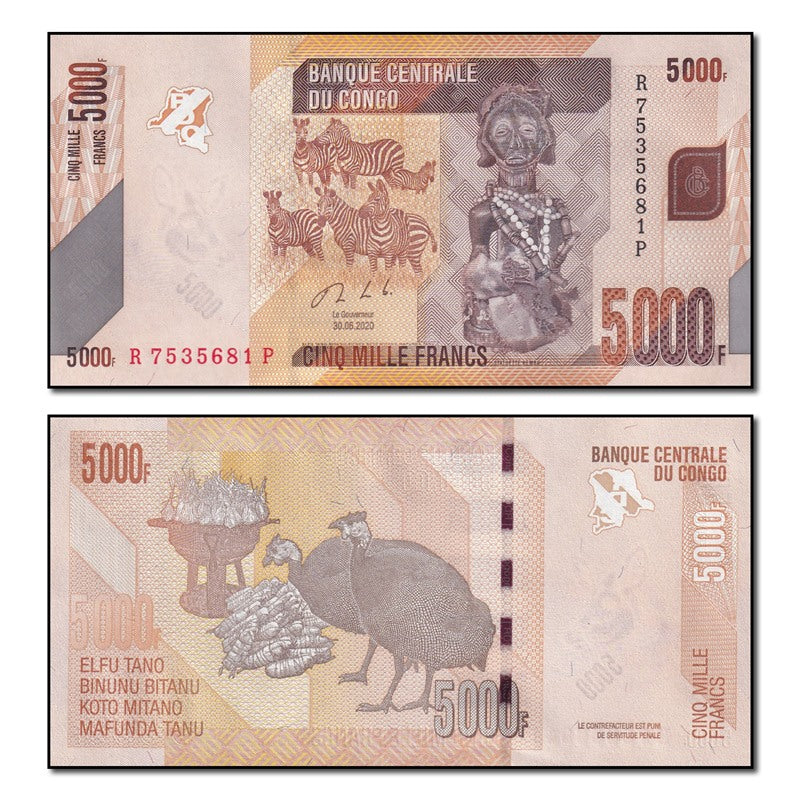 Congo Democratic Republic 2020 5000 Francs P.102a