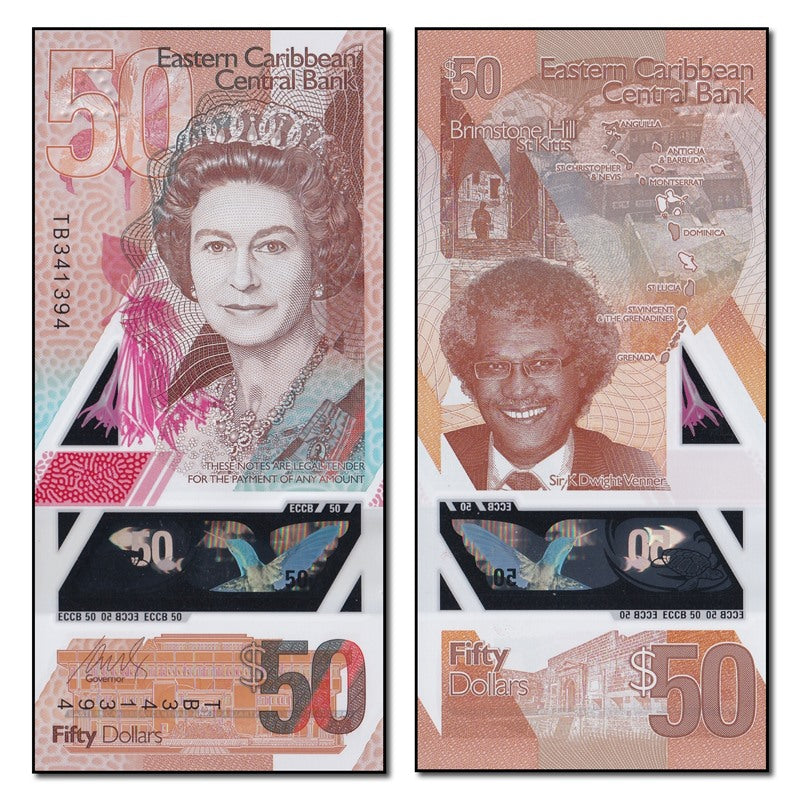 East Caribbean States 2021 50 Dollars P.59 CFU