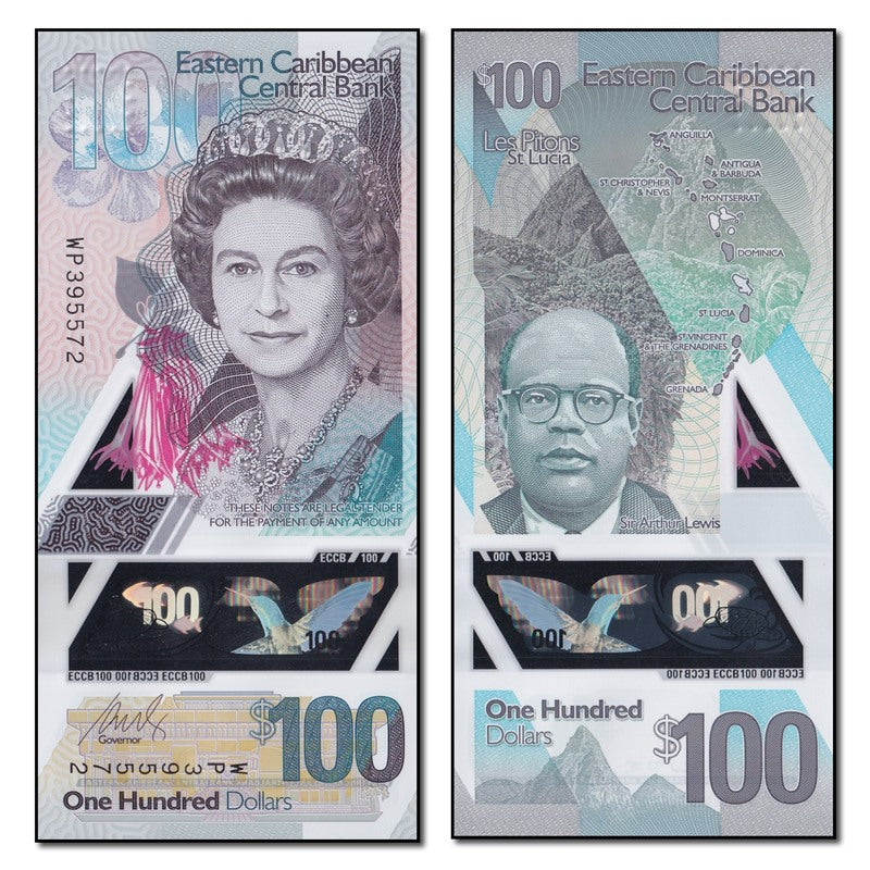 East Caribbean States 2021 100 Dollars P.60 CFU