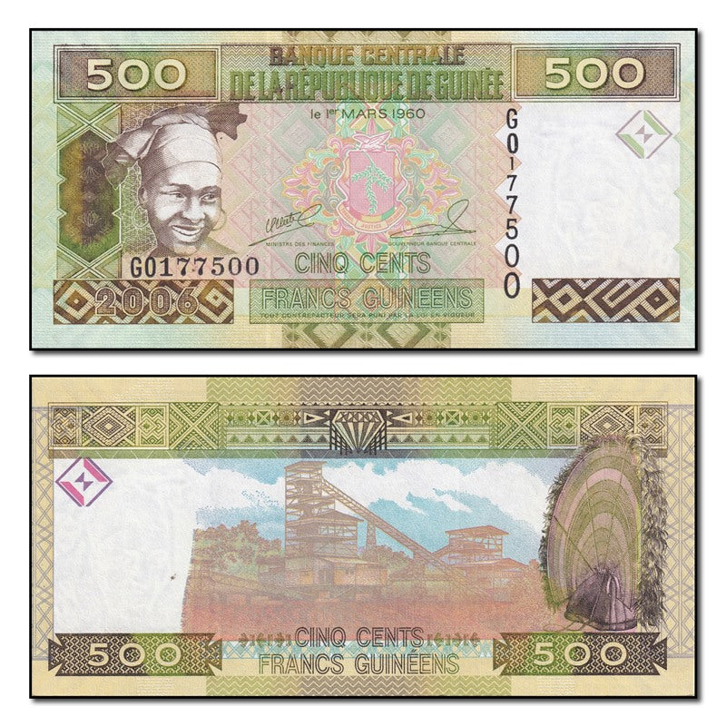 Guinea 2006 500 Francs P.39a CFU