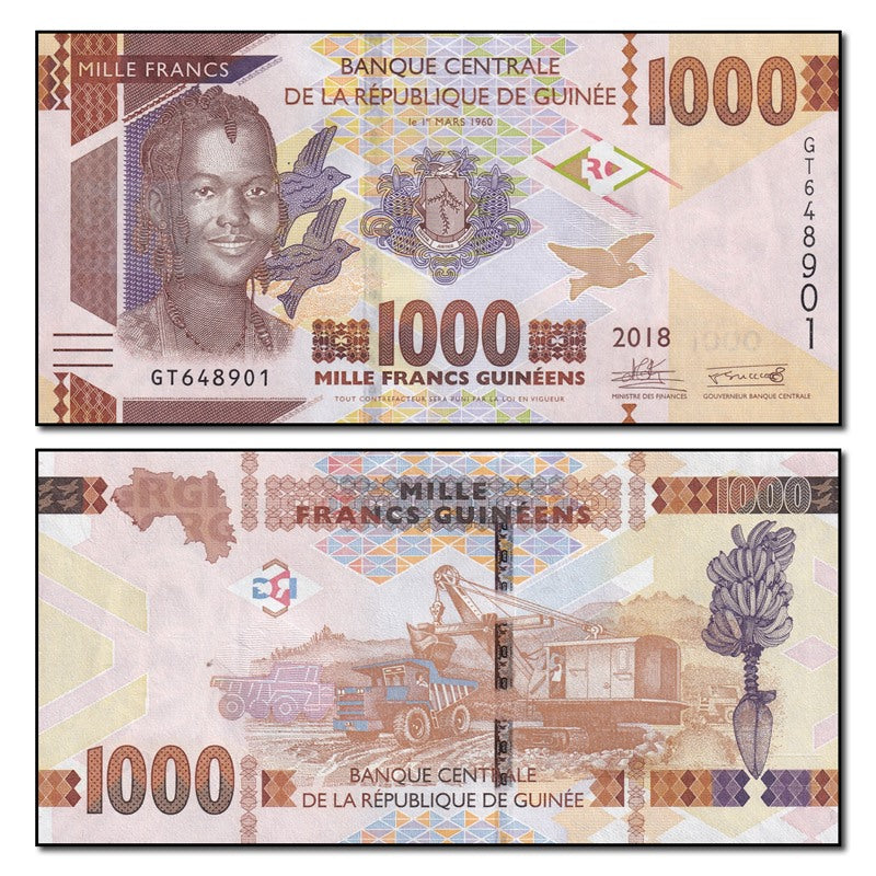 Guinea 2018 1000 Francs P.48a CFU