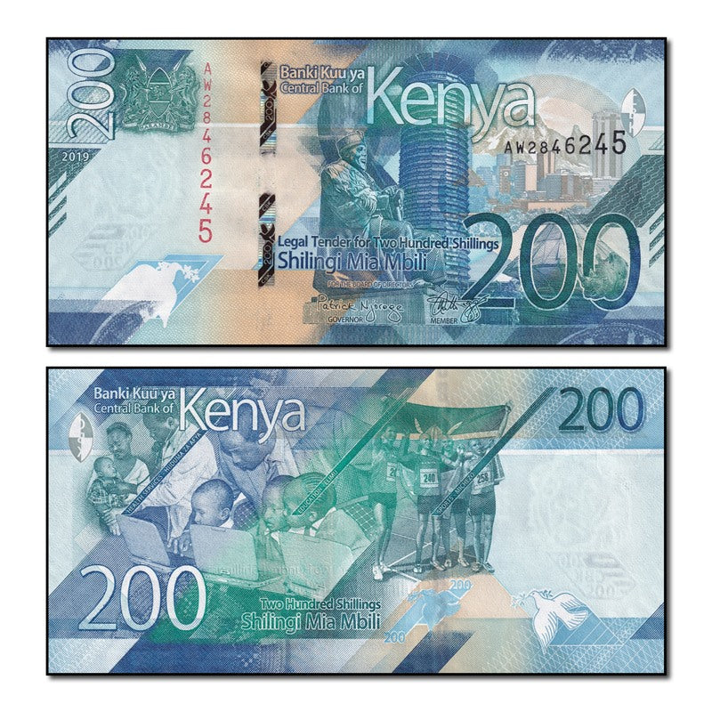 Kenya 2019 200 Shillings P.54 CFU