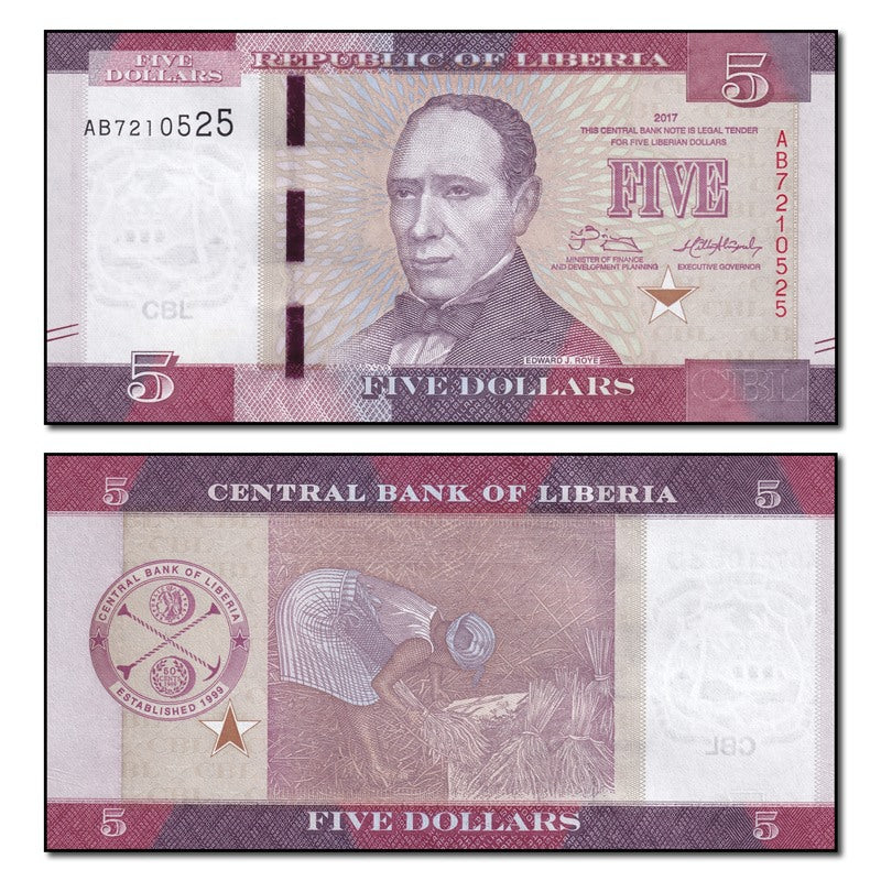 Liberia 2017 5 Dollars P.31