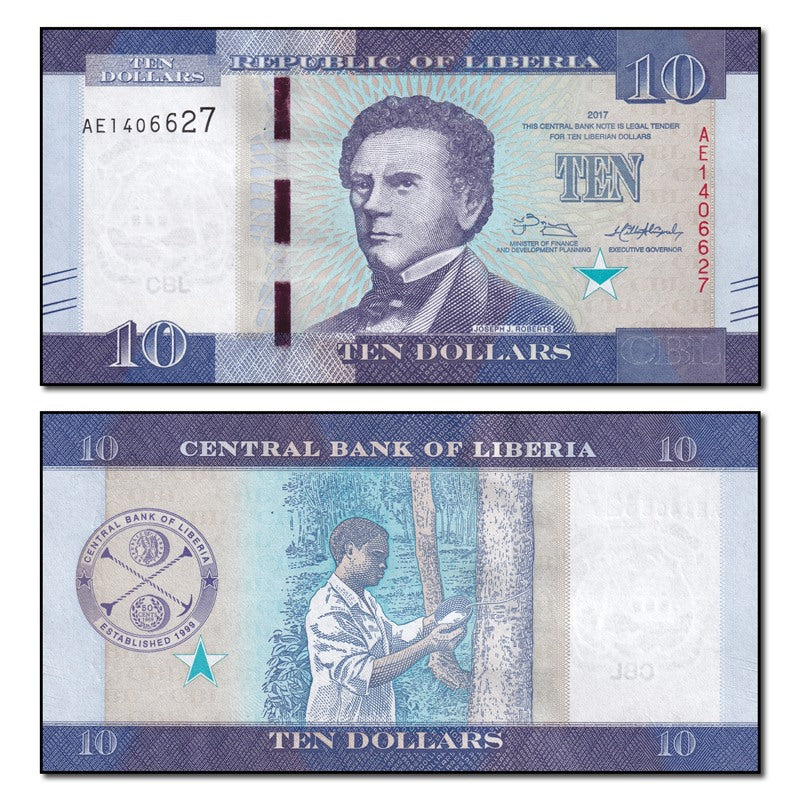 Liberia 2017 10 Dollars P.32