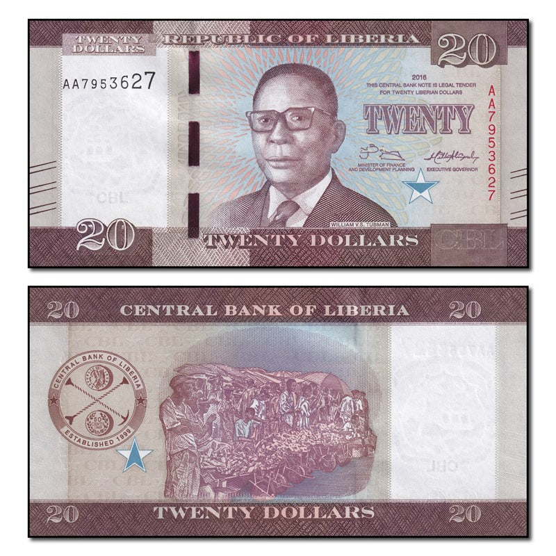 Liberia 2016 20 Dollars P.33