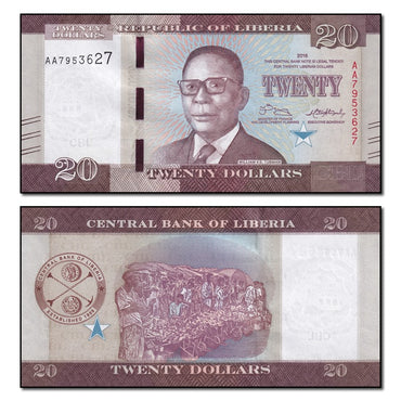 Liberia 2016 20 Dollars P.33
