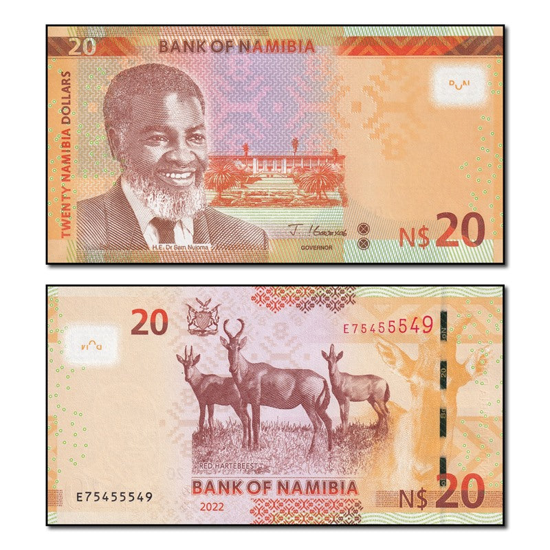 Namibia 2022 20 Nam. Dollars P.17 CFU