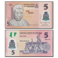 Nigeria 2009-2024 5 Naira P.38 CFU
