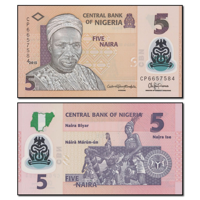 Nigeria 2009-2024 5 Naira P.38 CFU