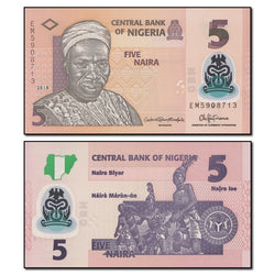 Nigeria 2009-2024 5 Naira P.38 CFU