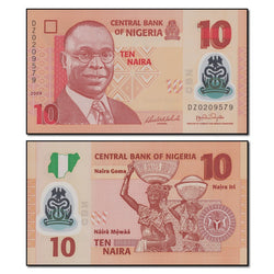 Nigeria 2009-2024 10 Naira P.39 CFU