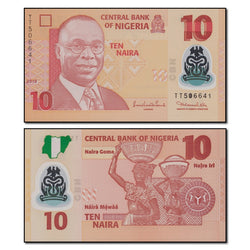 Nigeria 2009-2024 10 Naira P.39 CFU