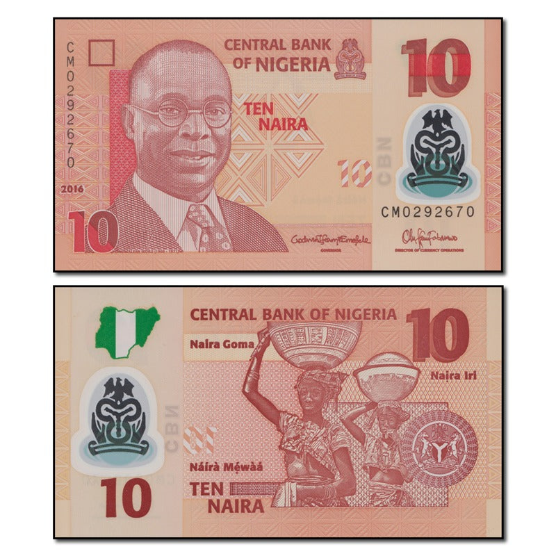 Nigeria 2009-2024 10 Naira P.39 CFU