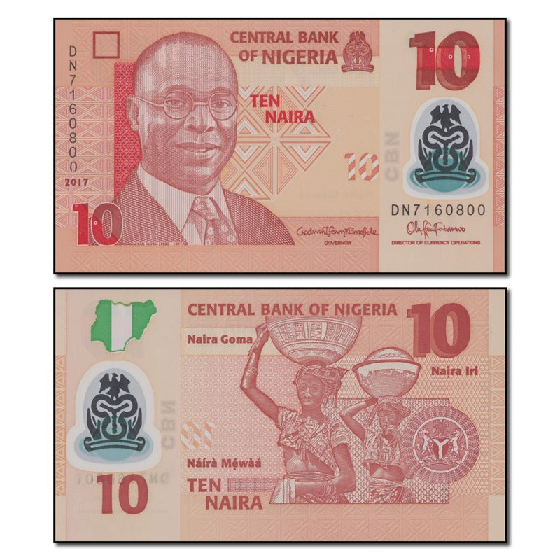 Nigeria 2009-2024 10 Naira P.39 CFU