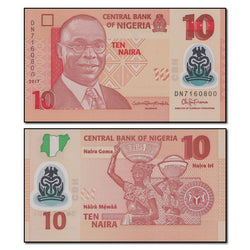 Nigeria 2009-2024 10 Naira P.39 CFU
