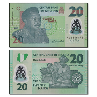 Nigeria 2006-2024 20 Naira P.34 CFU